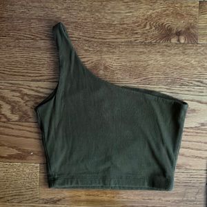 Joah Brown Single Strap Crop Tank